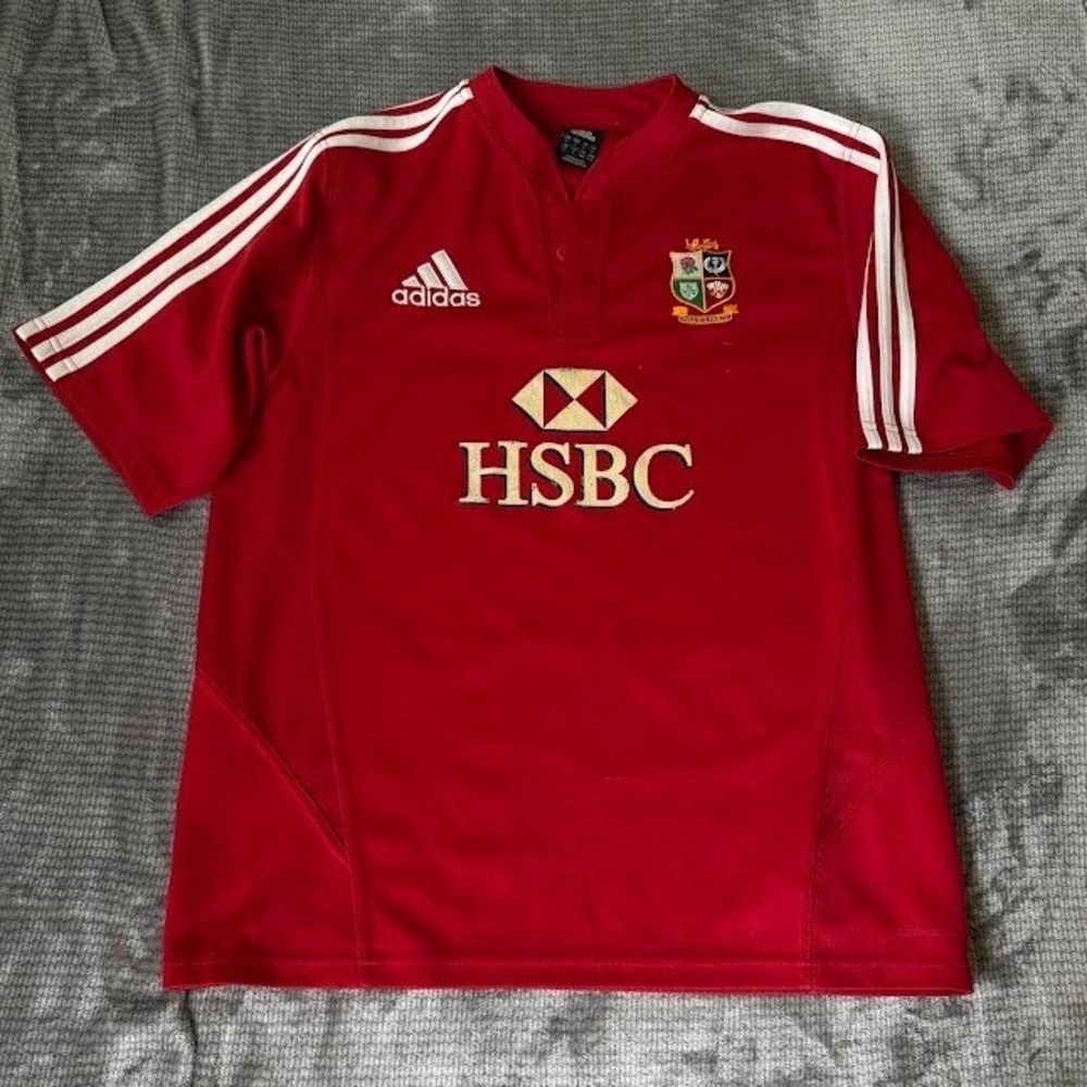 Adidas British & Irish Lions 2009 South Africa Tour Rugby Jersey Red Mens Large.